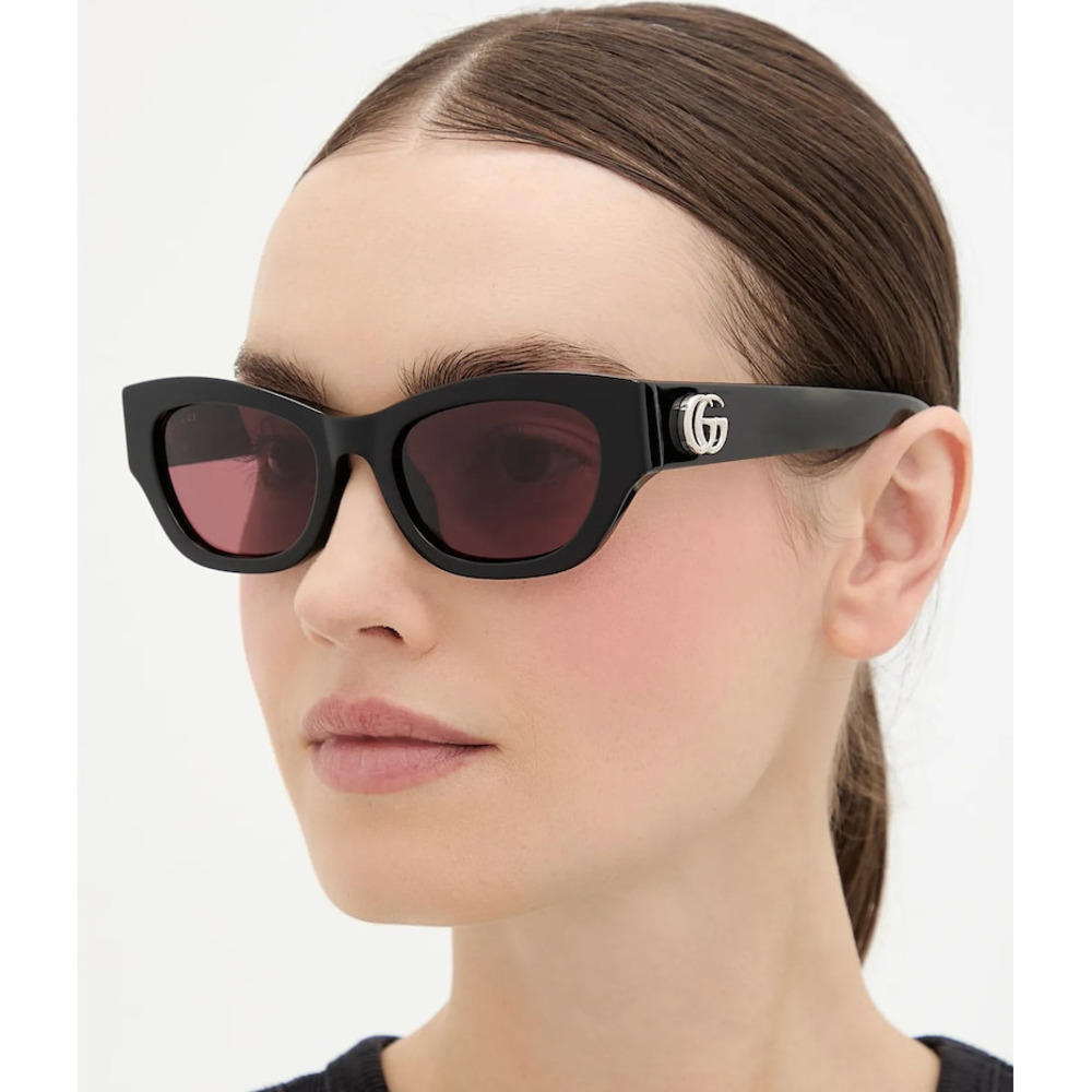 NWT Gucci GG1954SA-004 Black Red 53mm Sunglasses